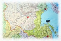 Макеты карт России и Московской области на металлической основе. Фото 7